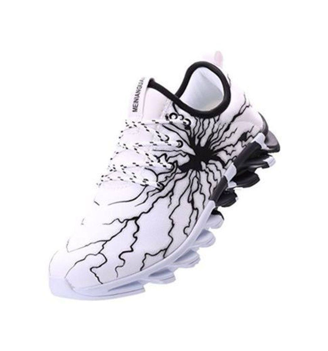 Social BRONAX Zapatos para Correr en Montaña y Asfalto Aire Libre y Deportes Zapatillas de Running Padel para Hombre Blanco Negro 39