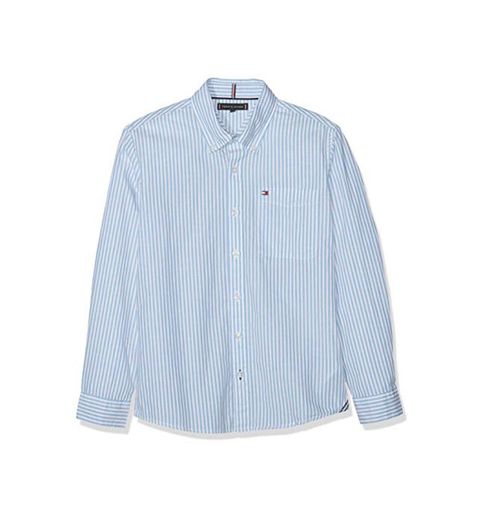Tommy Hilfiger Essential Stripe Shirt L/s Camisa, Azul