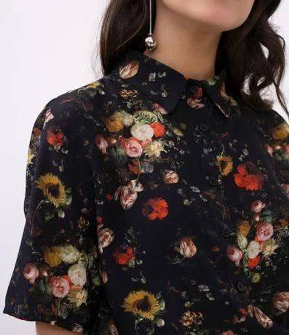 Moda Camiseta estampada com flores