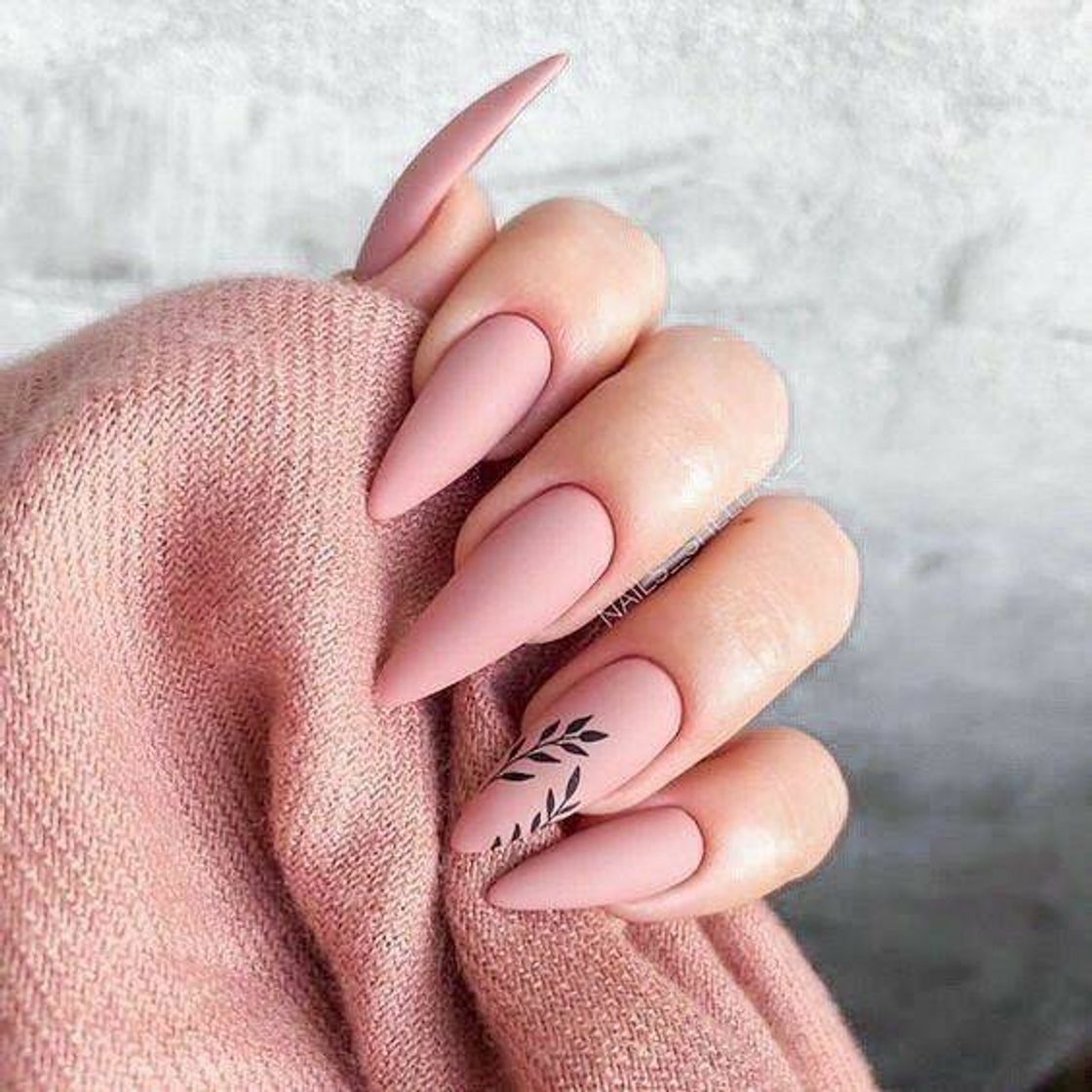 Moda Unhas rosa fosco.