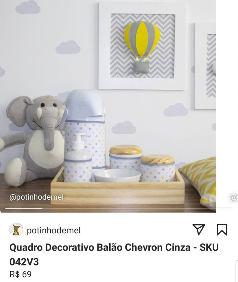 Moda Quadro decorativo balão 