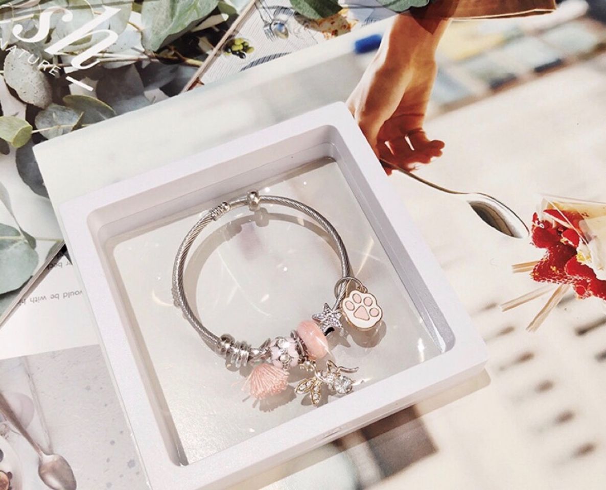 Social Pulseira Pandora Elf Cat Paw Print Susu
