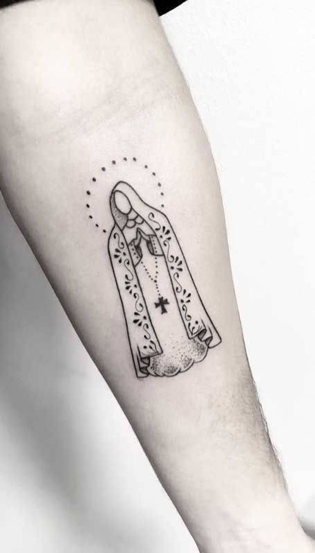 Fashion Tatuagem de nossa de senhora de Fátima