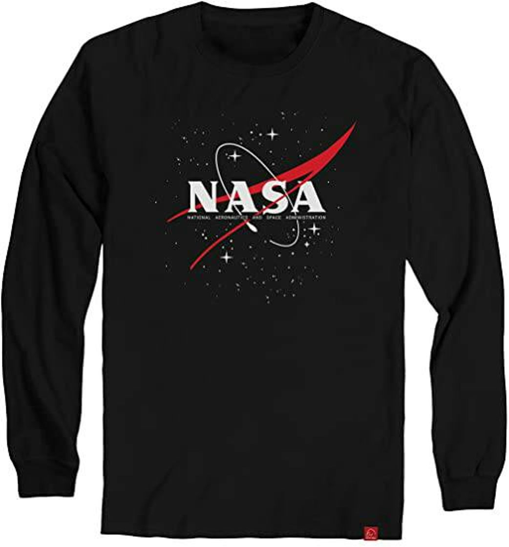 Moda Camiseta Nasa Geek Astronomia Aeronautics Manga Longa