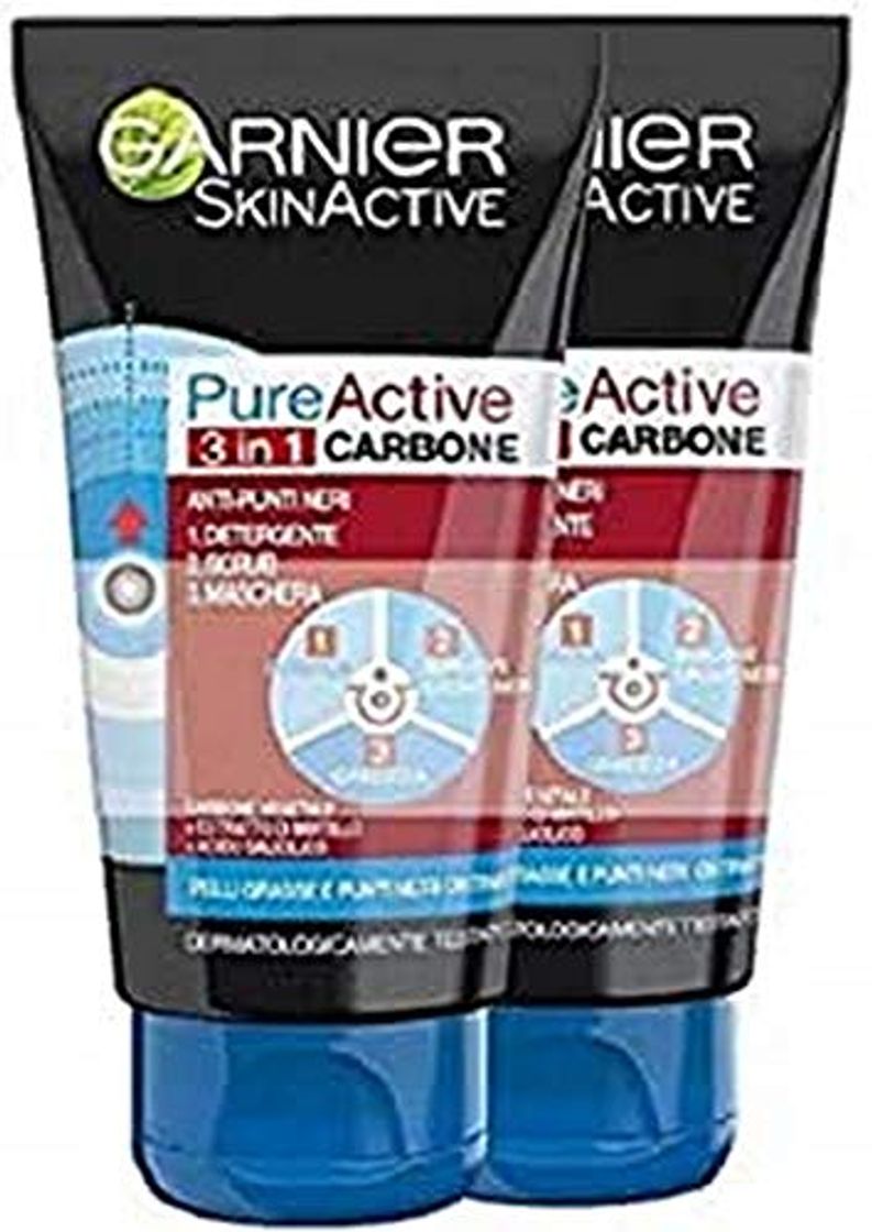 Product Garnier Skinactive Pureactive Gel Limpiador y Exfoliante Facial Carbón 3 en 1