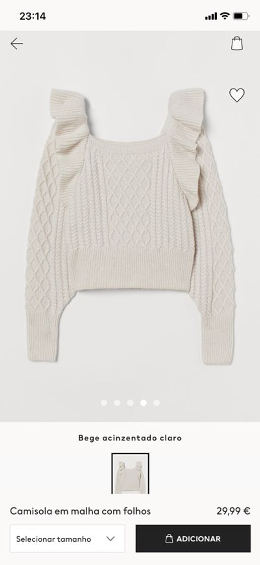 Social Camisola em malha com folhos