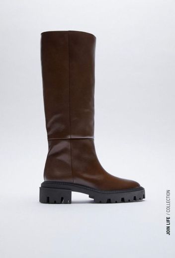 Botas de pele zara