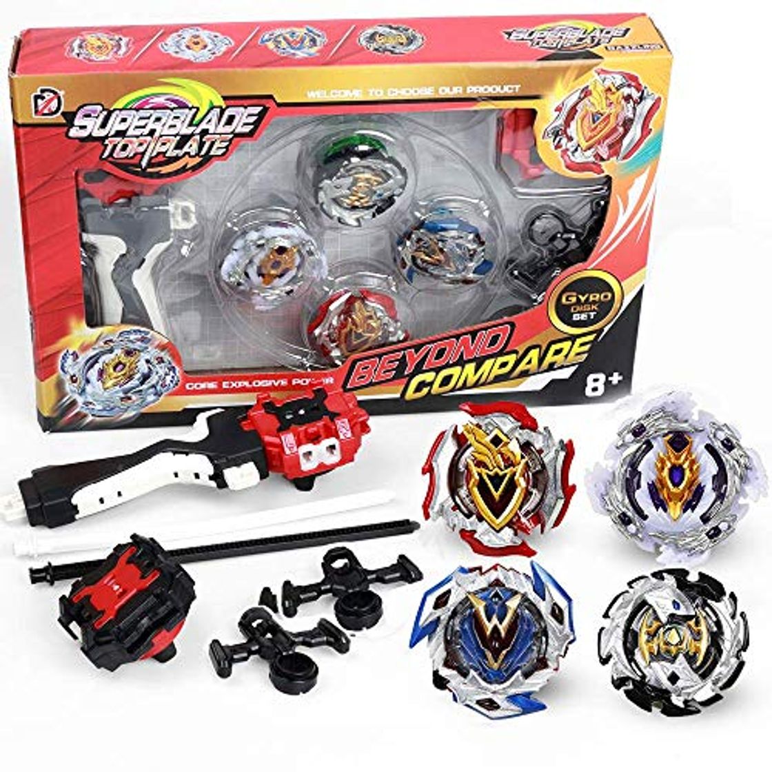 Producto infinitoo Beyblade Burst Juego de 4 giroscopios de Combate 4D Fusion Peonzas