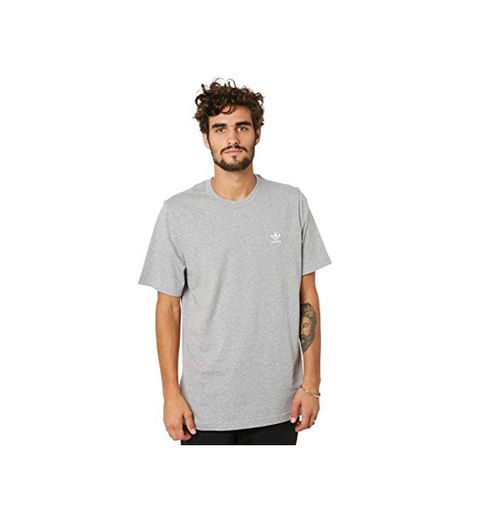 adidas Trefoil Essential tee Camiseta de Manga Corta, Hombre, Gris