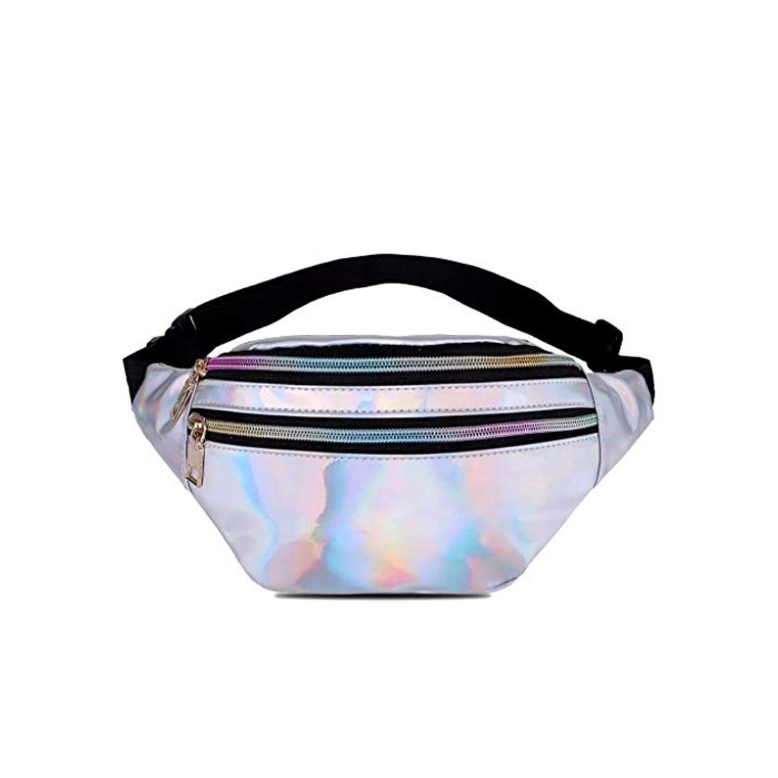 Fashion LIVACASA Riñoneras Mujeres Running Impermeables Riñoneras Deportivas de Marcha Running Bolsa de Cintura Bandorela Brillante para Correr Cicismo Paseo Unisex Plata