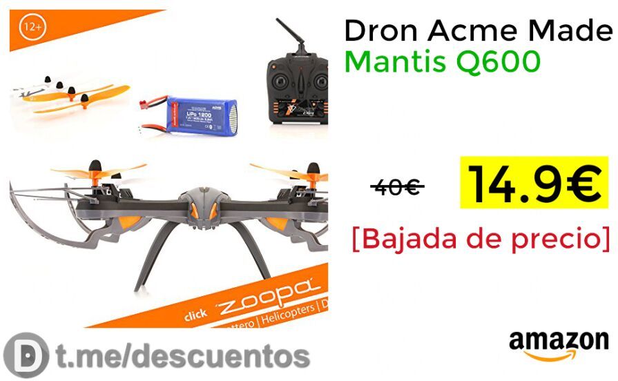 Producto Acme Made zoopa Q600 Mantis - Drones con cámara