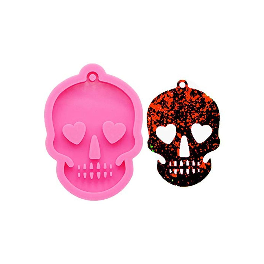 Producto waterfaill Halloween Ghost Head Skull Silicona Llaveros Molde de Silicona