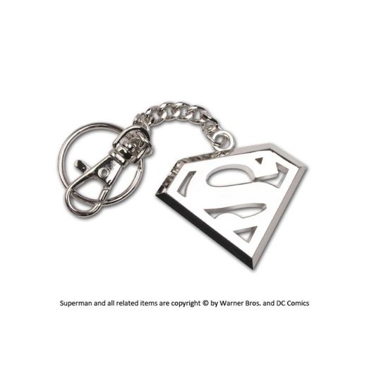 The Noble Collection Superman 5cm Llavero con Logo de Acero Inoxidable