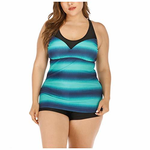 Products Longra@ 💚💚 Traje baño Mujer Gorda/Mujeres Plus Size Gradient Tankini Bikini Traje