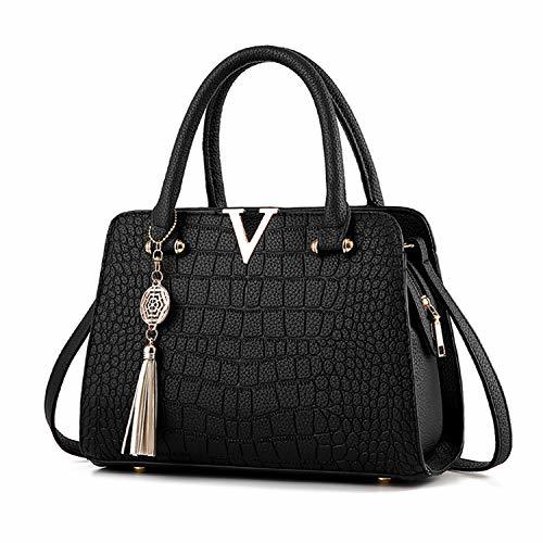 Social URAQT Bolsos de Mujer, Bolso Señora Tote, PU Piel Bolso de Hombro