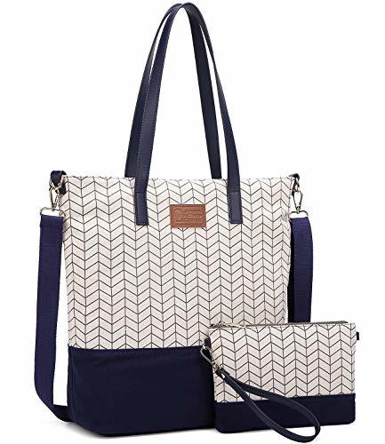 Social Myhozee Bolsos Mujer Bolsos de Mano Hombro Bolsa de Lona Grande Bolsas