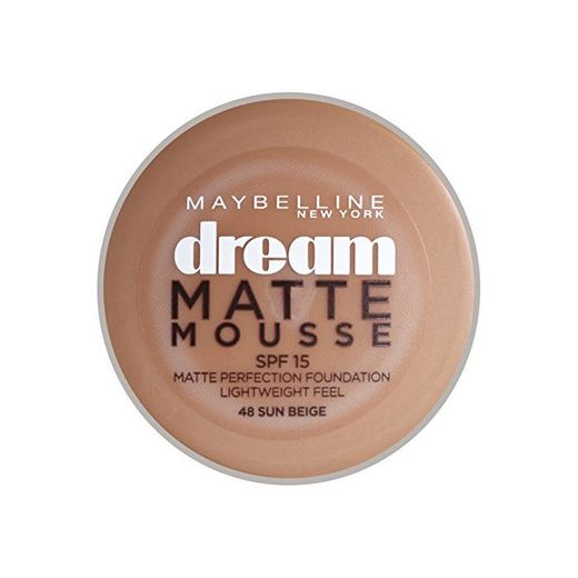 Maybelline Dream Matte Mousse 48 Beige ensoleillé - base de maquillaje