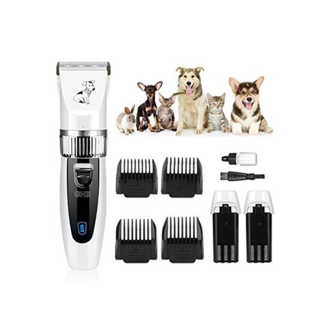 Social GHB Cortapelo para Perro Esquiladora Eléctrica Dog Clipper Recargable Para Mascota Gato