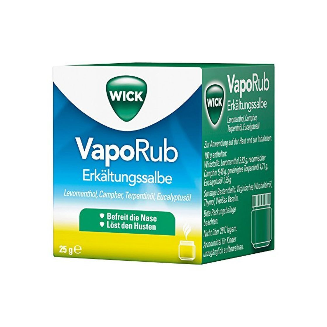 Social Wick VapoRub - Pomada contra el resfriado, 25 g (idioma español no garantizado)