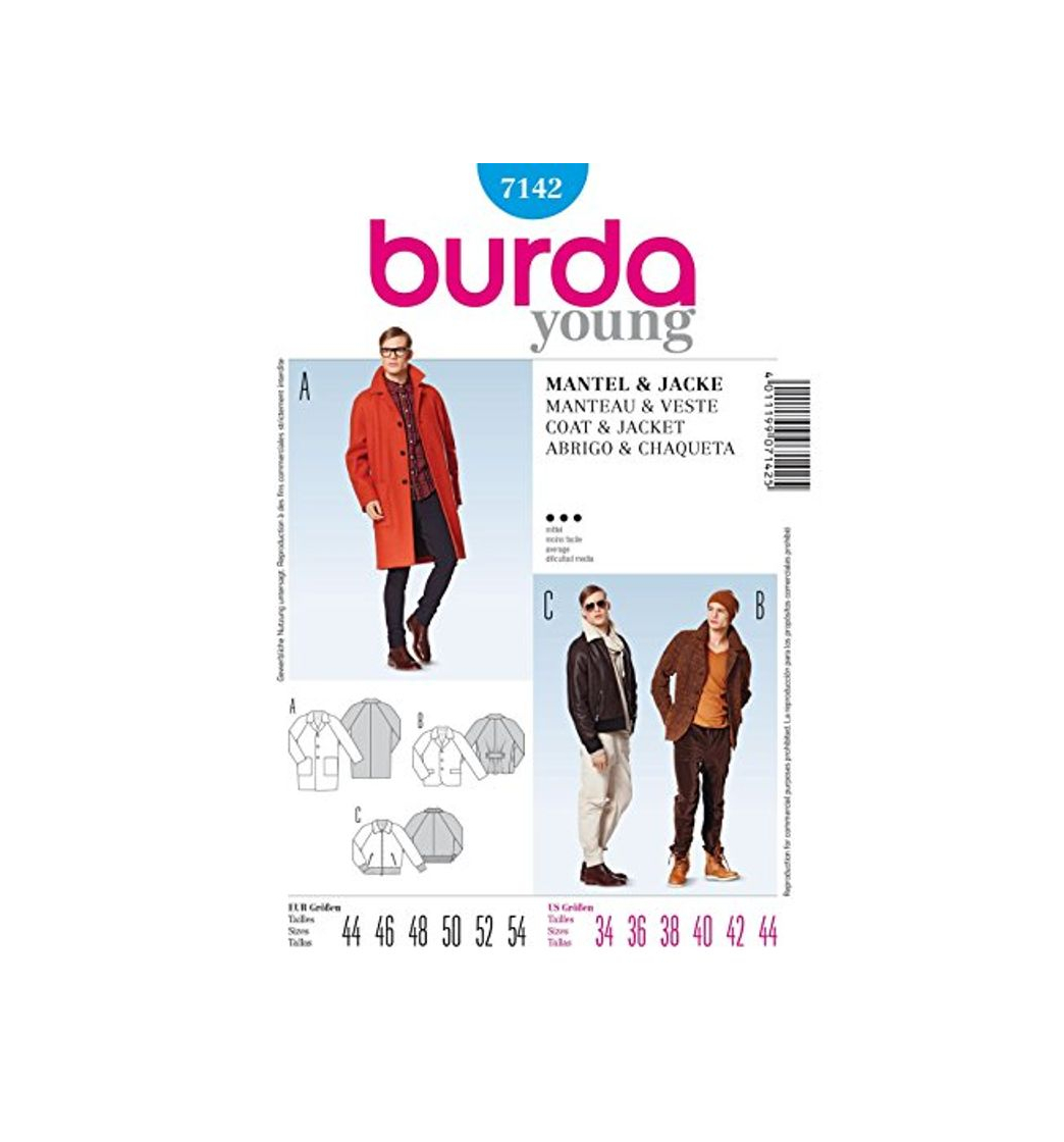 Producto Burda Patrón 7142 Abrigo y Chaqueta de Hombre