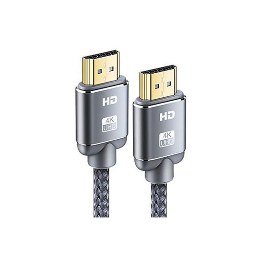 Cable HDMI 4K 2m-Snowkids Cable HDMI 2.0 Alta Velocidad Trenzado de Nailon