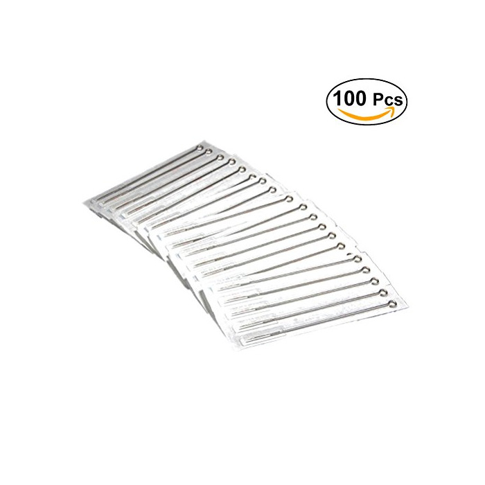 Social ROSENICE Agujas de tatuaje 100pcs desechable estéril 3RL 5RL 7RL 9RL 3RS