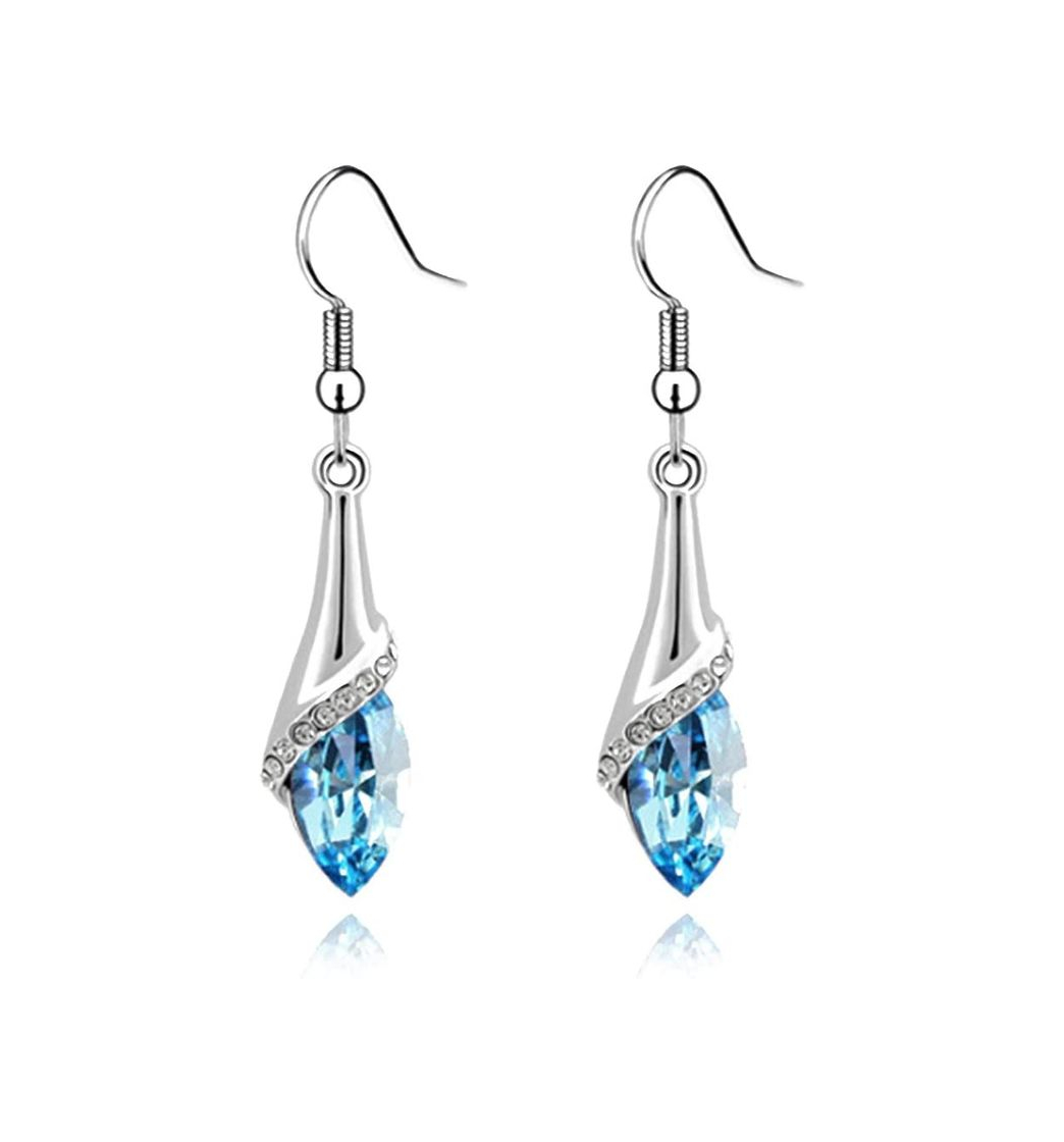 Social YAZILIND elegante joyer¨ªa de dise?o simple plata plateado gotas de agua aretes