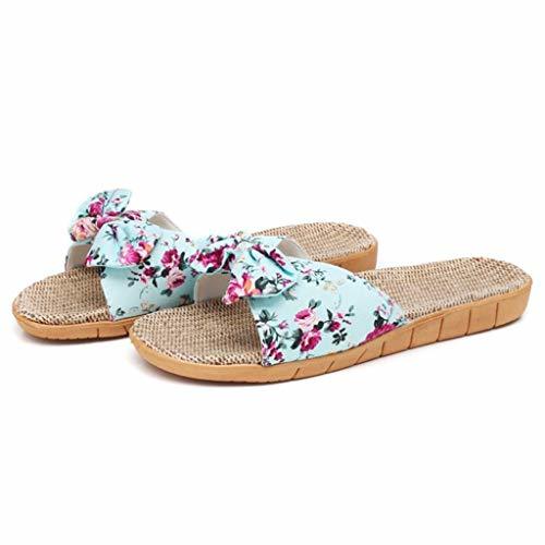 Productos Zapatillas de Estar por casa Mujer Chica Bohemia Bowknot Zapatos Chanclas de