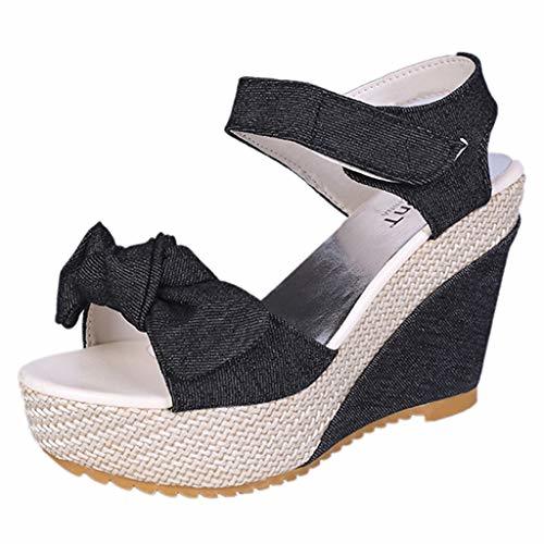 Products Sandalias Mujer Verano 2043 cáñamo Fondo Grueso Sandalias Punta Abierta Cuero Fondo