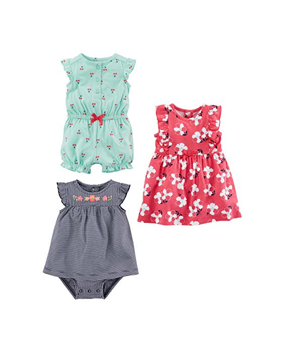 Product Simple Joys by Carter's Baby Girls paquete de 3 pelele, traje de