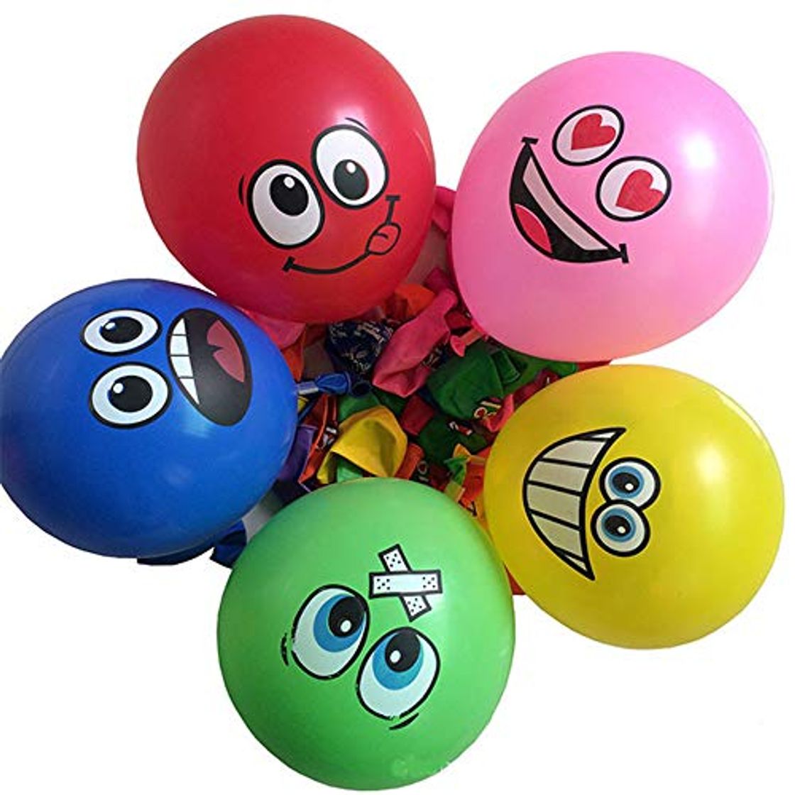 Producto Limeo Globo Sonriente 100 pcs Emoji Globo Ojos Grandes Lindo Emoji Sonriendo