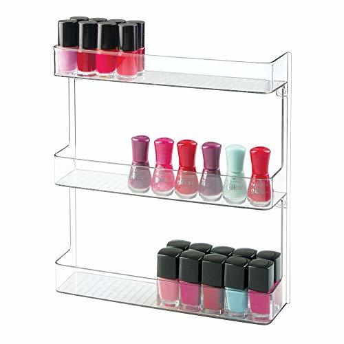 mDesign Estantes para esmaltes de uñas – Elegante organizador de cosméticos para