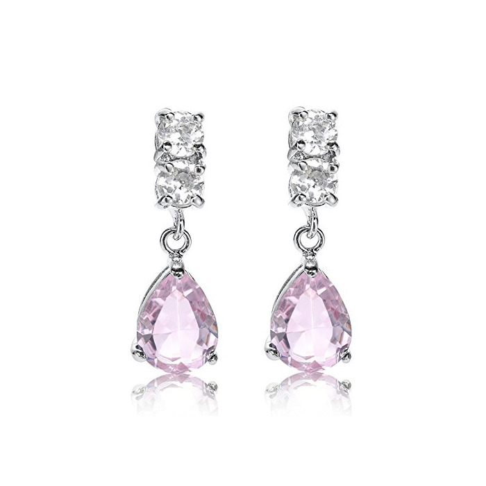 Producto [RIZILIA LÁGRIMA] Pendientes largos Piercing Aretes con Corte de Pera Piedras Preciosas