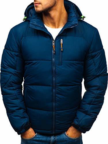 Product BOLF Hombre Chaqueta de Invierno Parka Deportiva Cierre de Cremallera Estilo Casual