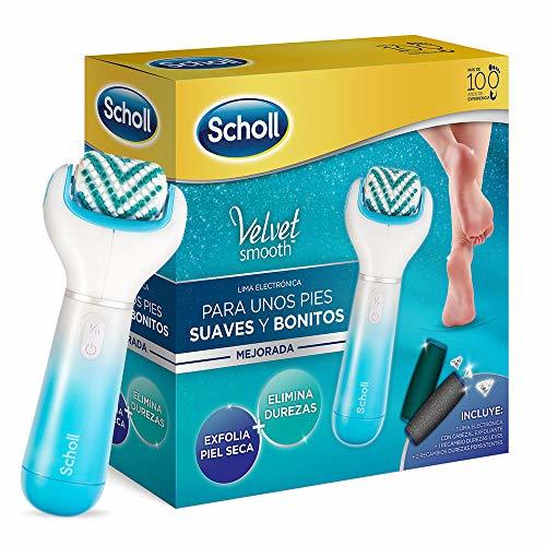 Product Scholl Velvet Smooth Lima Eléctrica Durezas Pies con Cabezal Exfoliante y 3