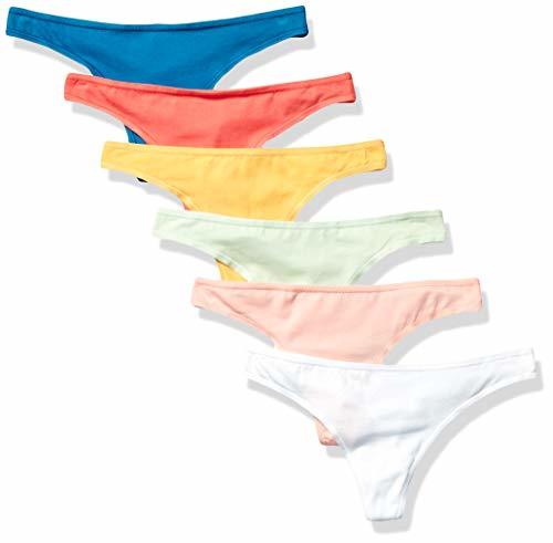 Productos Amazon Essentials 6-Pack Cotton Thong Underwear Novelty, Pretty Pops, US XXL