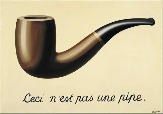 The treachery of images (This is not a pipe)- René Magritte 