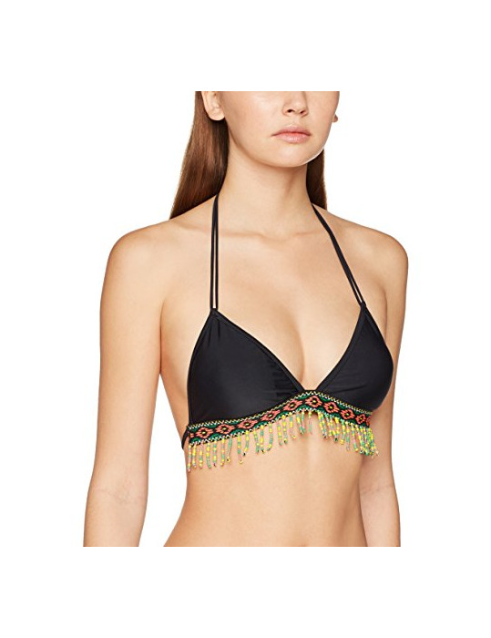 Product Jaded London Bead Tassle Triangle Tops de Bikini, Negro