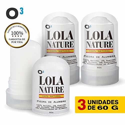 Producto O³ Piedra De Alumbre Lola Nature - 3 Unidades * 60 g