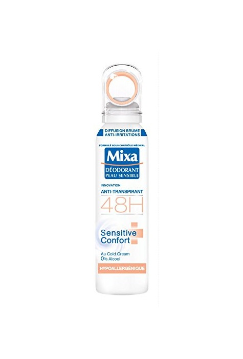 Products MIXA – Desodorante Mujer atomizador anti-transpirant 48h Sensitive Confort hipoalergénico – 150 ml