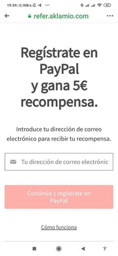 Abre una cuenta PayPal desde este enlace y gana 5€!!!!! 