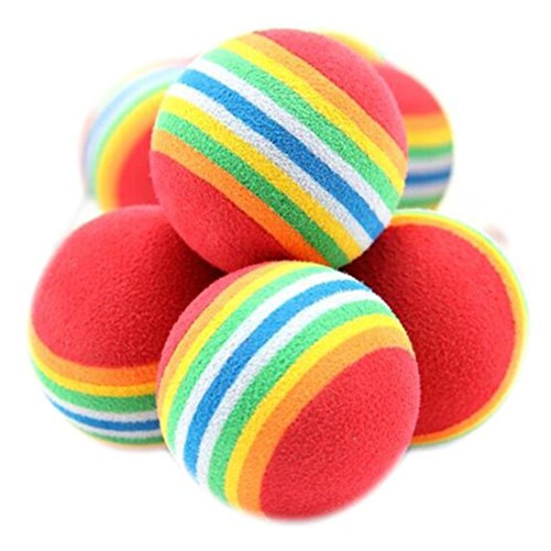 Place Healthy Clubs 10Pcs Funny Cute Rainbow Toy Ball Small Dog Cat Pet