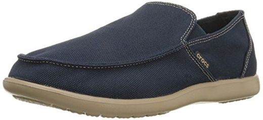 Crocs Santa Cruz Clean Cut Loafer, Hombre Mocasín, Azul