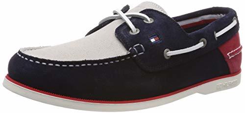 Product Tommy Hilfiger Classic Suede Boatshoe, Zapatos de Vela. para Hombre, Rojo