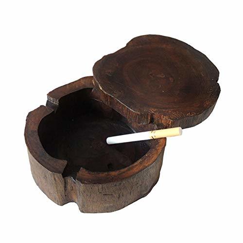 Producto Cenicero Cenicero de cigarrillo de madera maciza con 360 spinning lid 3