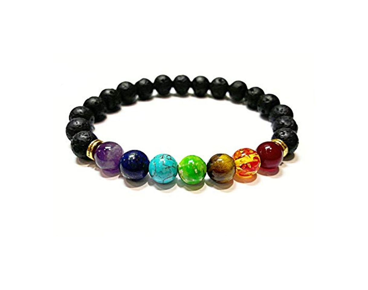 Producto SODIAL Pulsera de curacion de 7 chakras Pulsera de amuleto para hombres