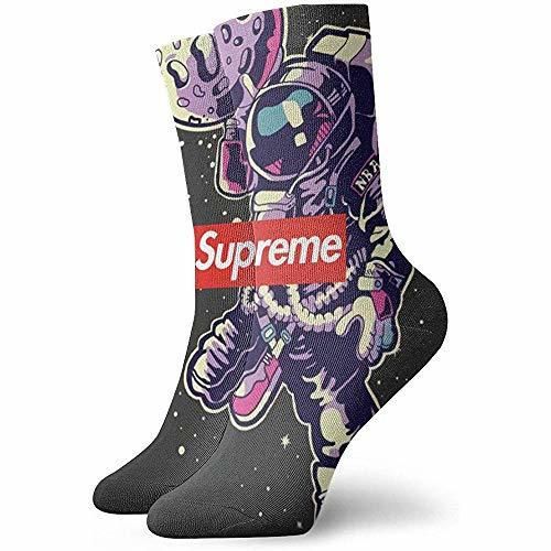 chongha Calcetines deportivos Sup-reme Space Cool Patterned Crew Athletic Soft para hombres
