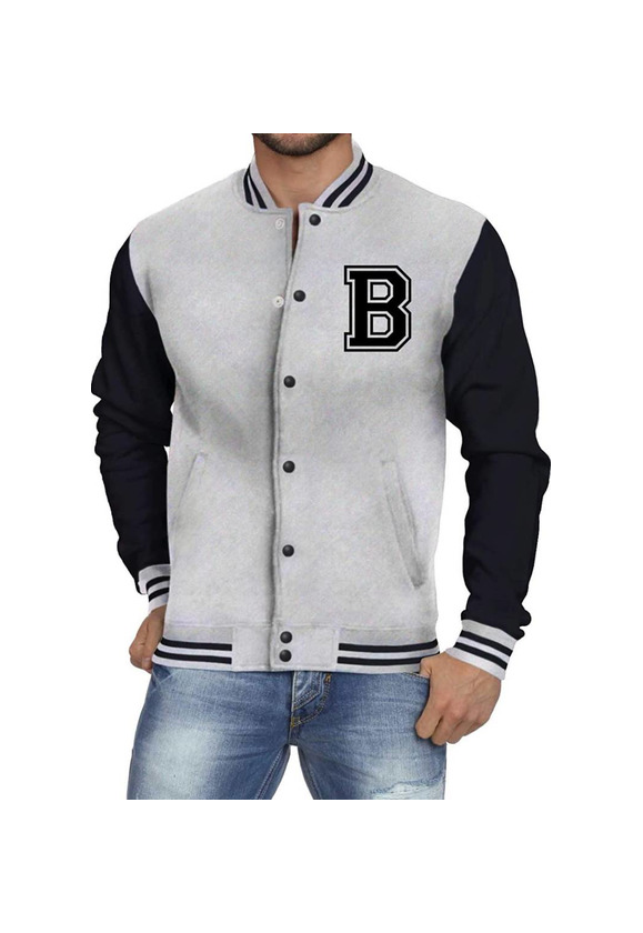 Social Jaqueta Criativa Urbana College Masculina Americana Letra B 