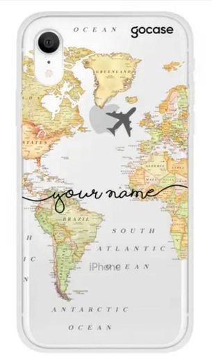 World Map Blank Handwritten Phone Case - iPhone XR - Gocase