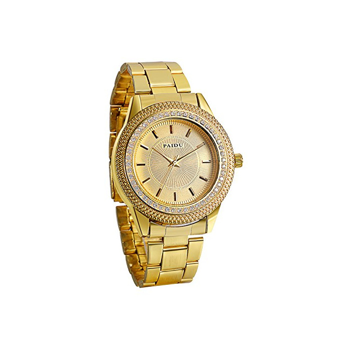 Avaner Reloj Dorado de Esfera Dorada Oro Dial con Diamantes de Imitación